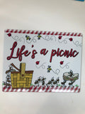 Life is a Picnic With Ants Metal Wreath Sign