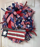 Patriotic Wreath ‘God Bless The USA”