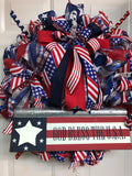 Patriotic Wreath ‘God Bless The USA”