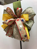 Wreath Bow, Patriotic, Memorial Day Army, Yellow Ribbon, Military