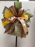 Wreath Bow, Patriotic, Memorial Day Army, Yellow Ribbon, Military