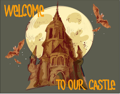 Halloween Welcome To Our Castle, Spooky Halloween sign, creativedesignsbyJL