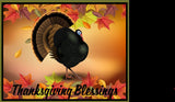 7x9 Metal Sublimation Thanksgiving Turkey Wreath Sign