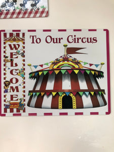 Vintage Welcome To Our Circus Sublimation Wreath Sign