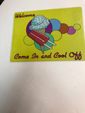 Welcome Yellow Ice Cream/Popsicle Sign