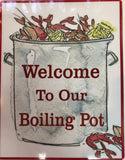 Crawfish Boiling Pot, Seafood Sign, Wreath Sign