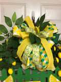 Lemon Grapevine Fence Wreath, Lemon Farm Decor, Lemon Decor, Wreath with Lemons