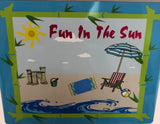 Beach Fun In The Sun Metal Wreath Sign