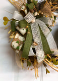 Simple White Pumpkin Fall Wreath, Fall Pumpkin Wreath