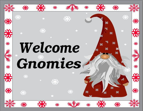 Snowflake Holiday Welcome Gome Wreath Sign, Metal 7x9 Sublimation Sign