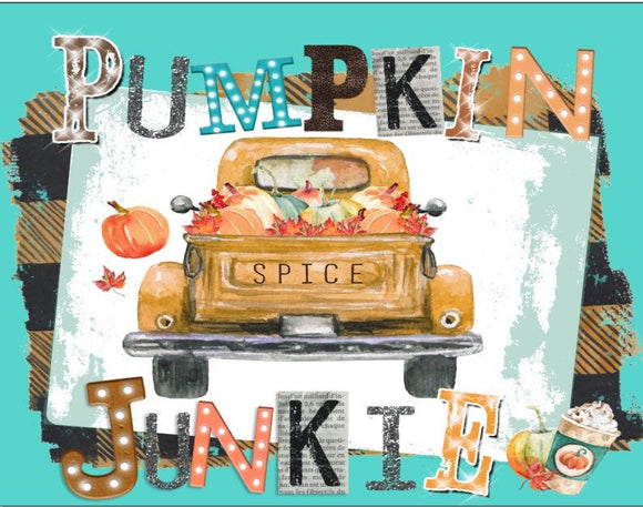 Sign Vintage Pumpkin Junky Farmhouse Truck