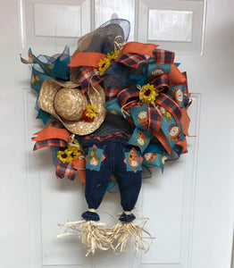 Pixie Fall Scarecrow Wreath