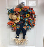 Pixie Fall Scarecrow Wreath