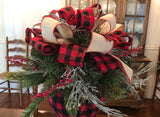 Buffalo Plaid Hanging Ball (Kissing Ball)