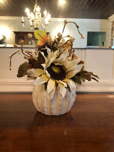 Fall Cream Sunflower Arrangement