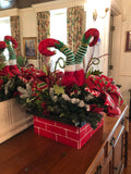 Christmas Elf Chimney Arrangement