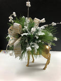 Holiday Deer Floral  Table Arrangement