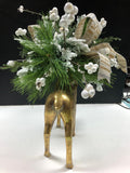 Holiday Deer Floral  Table Arrangement