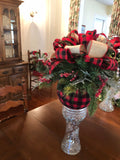 Buffalo Plaid Hanging Ball (Kissing Ball)