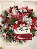 Merry Christmas Wreath Evergreen Holiday Wreath