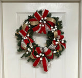 Christmas Lighted Pune Wreath