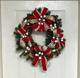 Christmas Lighted Pune Wreath