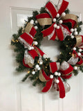 Christmas Lighted Pune Wreath