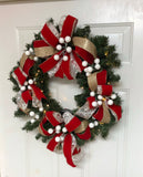 Christmas Lighted Pune Wreath