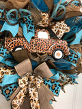 Farmhouse Leopard Print Truck Wreath