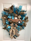 Farmhouse Leopard Print Truck Wreath