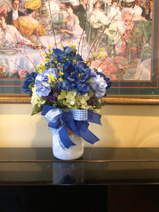 Floral Arrangement,Blue Hydrangea