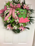 Spring Frog Wreath