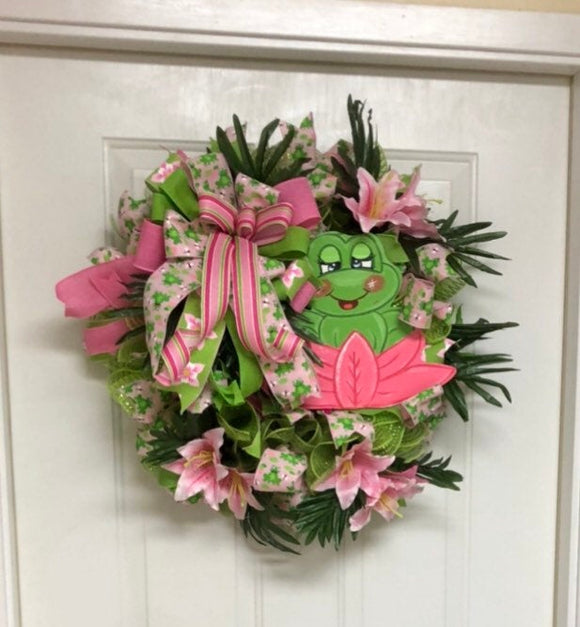 Spring Frog Wreath