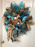 Farmhouse Leopard Print Truck Wreath