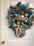 Farmhouse Leopard Print Truck Wreath