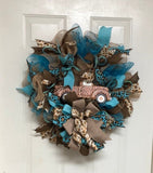 Farmhouse Leopard Print Truck Wreath