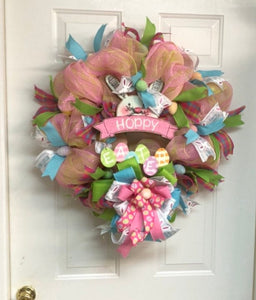 Happy Easter Rabbit Wreath