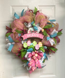 Happy Easter Rabbit Wreath