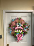 Happy Easter Rabbit Wreath