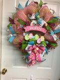 Happy Easter Rabbit Wreath