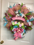 Happy Easter Rabbit Wreath