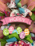 Happy Easter Rabbit Wreath