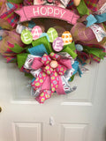 Happy Easter Rabbit Wreath