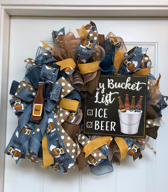 Beer Wreath, Man Cave Wreath