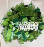 Green Ivy Leaf Wreath, XL Front Door Wreath