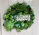 Green Ivy Leaf Wreath, XL Front Door Wreath