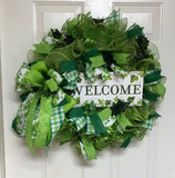 Green Ivy Leaf Wreath, XL Front Door Wreath