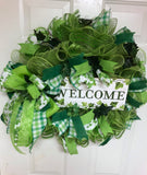 Green Ivy Leaf Wreath, XL Front Door Wreath