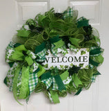 Green Ivy Leaf Wreath, XL Front Door Wreath