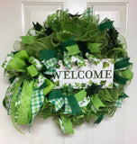 Green Ivy Leaf Wreath, XL Front Door Wreath